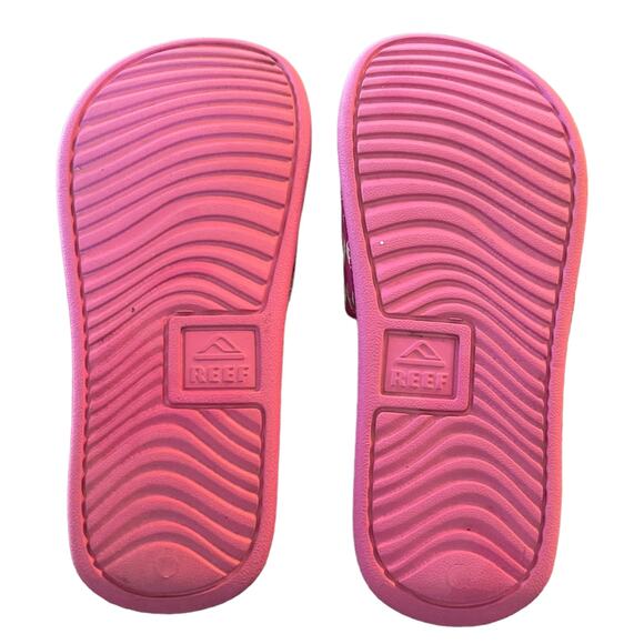 Reef Kids Orchid Butterfly Pink Sandal Slides Size 1 - Picture 7 of 7